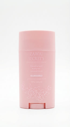 Déodorant naturel vanille jasmin-ylang en stick, boîtier rose Zawaj Secret's