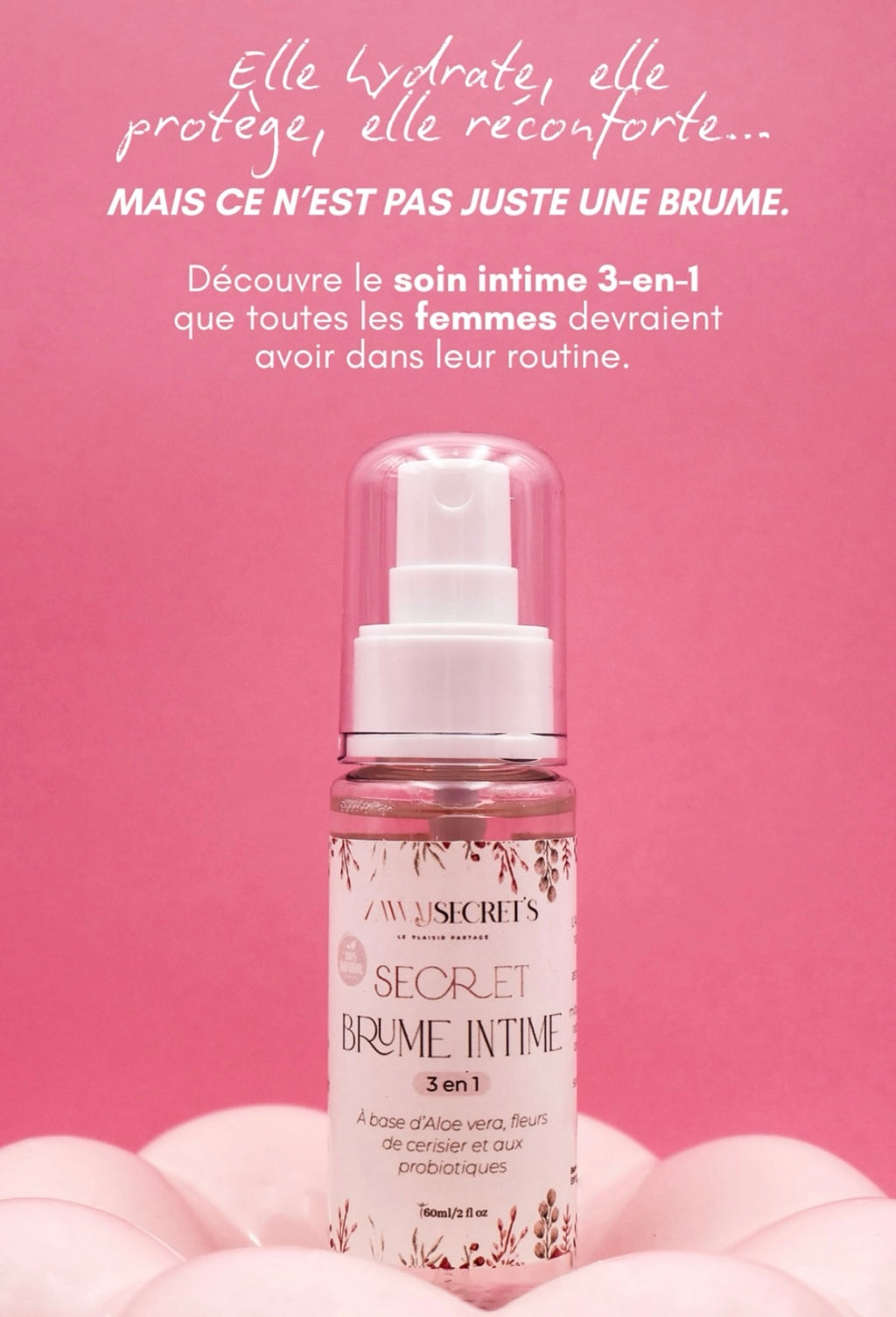 BRUME INTIME 3EN1 - Fraîcheur, Apaisement, Hydratation & Lubrification Douce