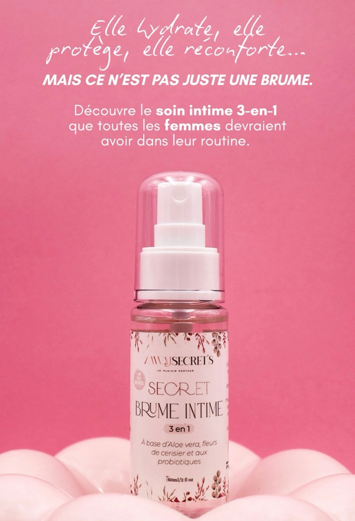 BRUME INTIME 3EN1 - Fraîcheur, Apaisement, Hydratation & Lubrification Douce