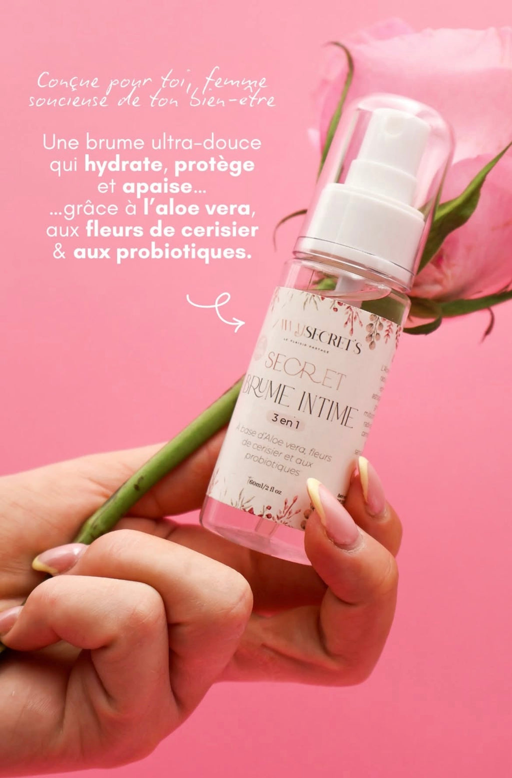 Brume intime 100ml vegan cruelty-free - sans parabènes sans alcool
