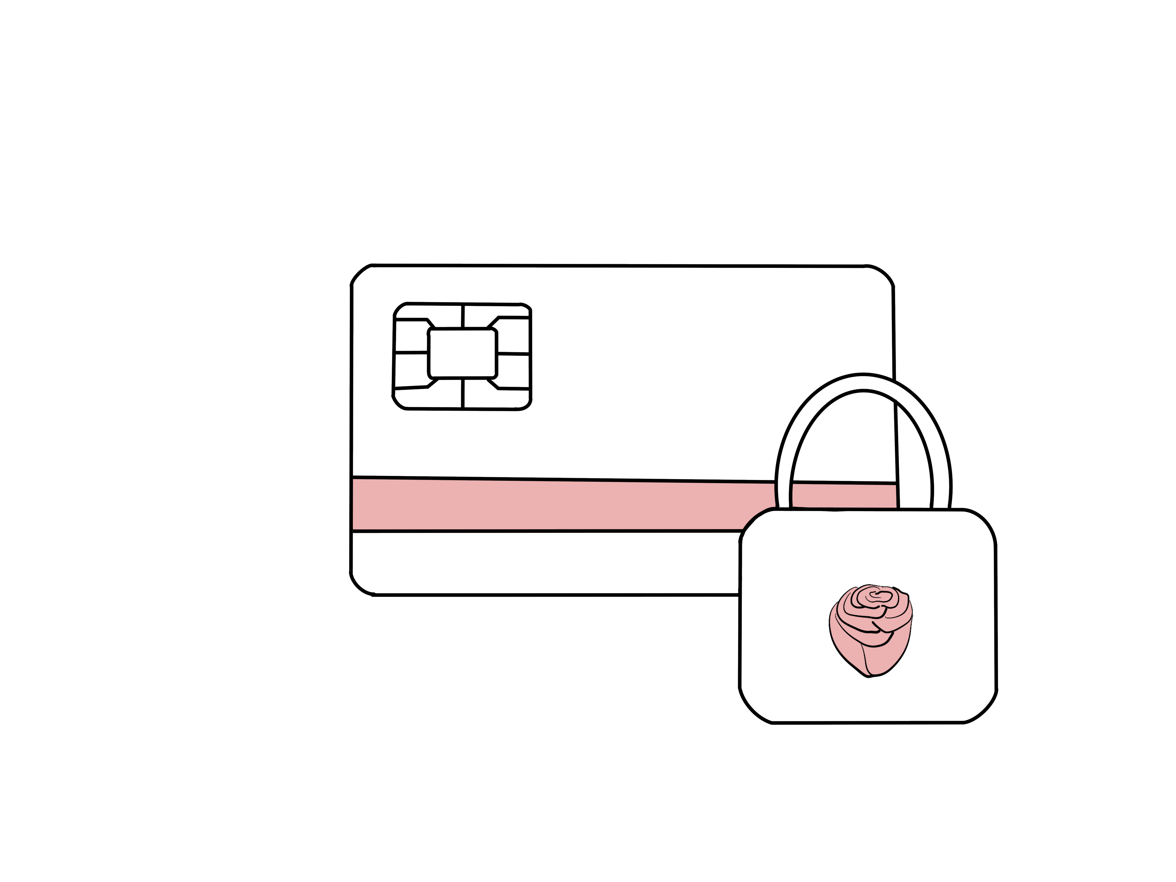 Carte bancaire et sac avec fleur Zawaj Secret's