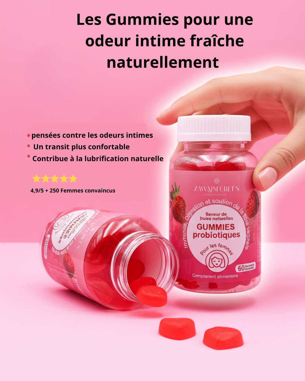 Gummies Probiotiques – Intimité, Immunité & Digestion