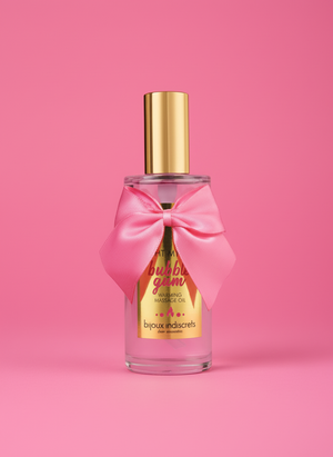 Huile de Massage Chauffante Bubble gum 100ml - Comestible