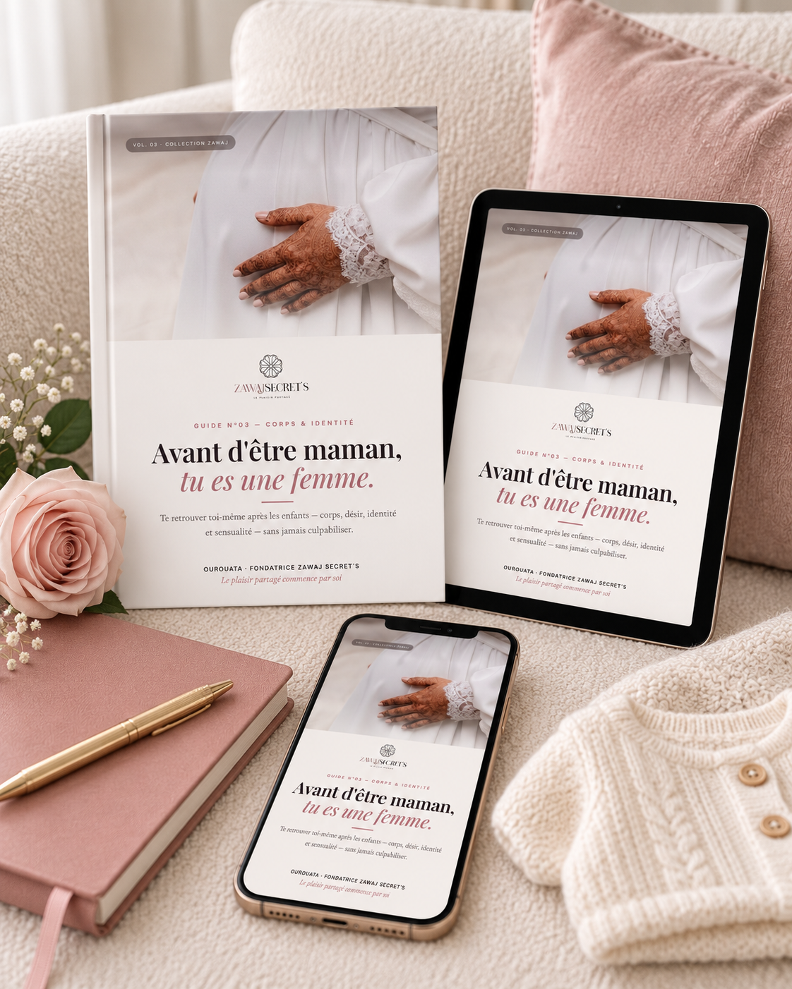 Guide Avant d’être maman, tu es une femme sur livre, tablette et téléphone Imagen