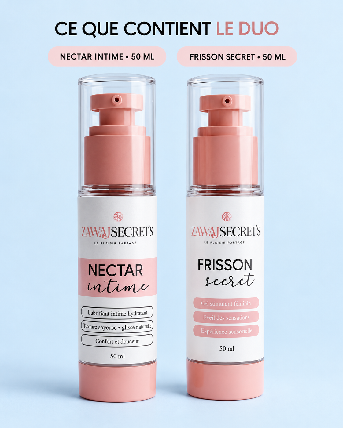 Le Duo Apothéose contient Nectar Intime et Frisson Secret 50 ml