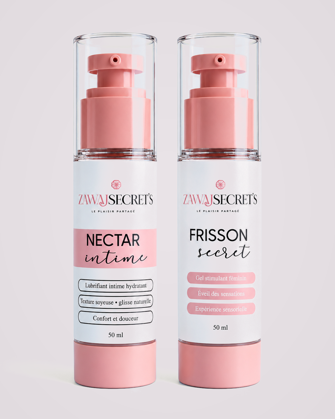 Duo Apothéose — produit réel sur fond gris perle rosé