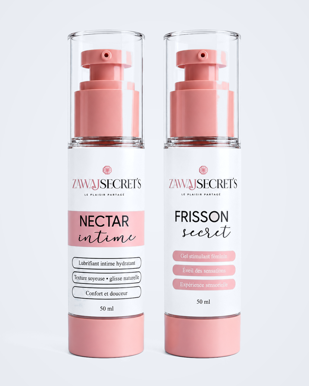 Duo Apothéose Zawaj Secret's sur fond perle bleu
