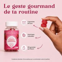 Gummies probiotiques Zawaj Secret's — 2 gummies par jour, goût baies naturelles